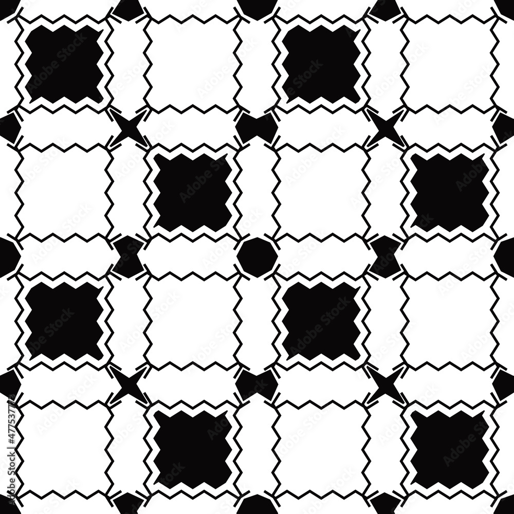 Poster Chess tablecloth. Vector primitive tablecloth with cells in black.