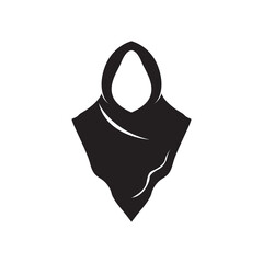 mystery black hood cloak logo design vector graphic symbol icon sign illustration creative idea - obrazy, fototapety, plakaty