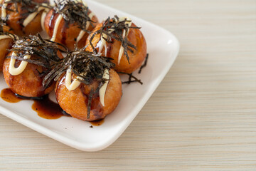 Takoyaki ball dumplings or Octopus balls