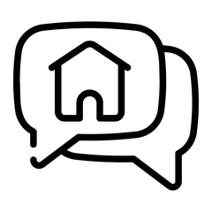 Real estate line icon