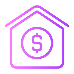 residential gradient icon