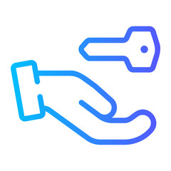 safe key gradient icon