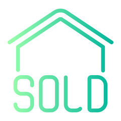 sold home gradient icon