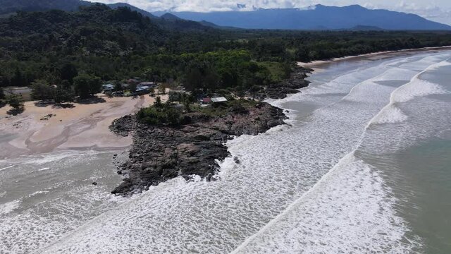 The Pugu, Gondol, Siar and Pandan Beaches of Lundu area at the most southern part of Sarawak and Borneo Island