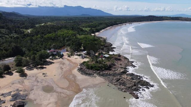 The Pugu, Gondol, Siar and Pandan Beaches of Lundu area at the most southern part of Sarawak and Borneo Island