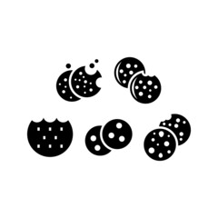 Cookies set icon isolated on white background