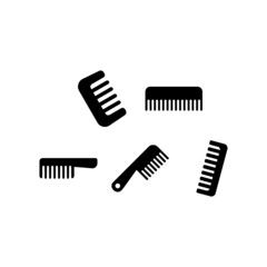 Comb set icon isolated on white background