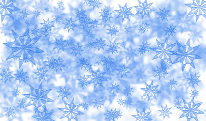 snowflakes on blue background