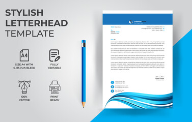 New Year Letterhead Template Design For Your Corporate Business 