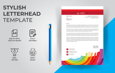 New Year Letterhead Template Design For Your Corporate Business 