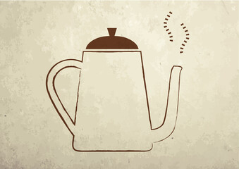 ポット　線画（質感あり）