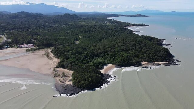 The Pugu, Gondol, Siar and Pandan Beaches of Lundu area at the most southern part of Sarawak and Borneo Island