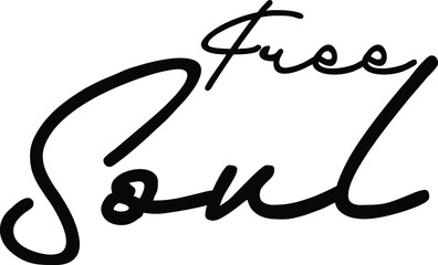 Free Soul Elegant Cursive Calligraphy Text 