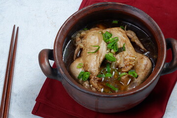Korean food : Samgyetang(Ginseng Chicken Soup). Samgyetang is a summer health food that is boiled...