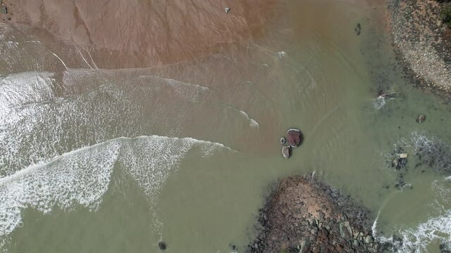 The Telok Teluk Melano Coastline and Serabang Beach at the most southern tip of the Tanjung Datu part of Sarawak and Borneo Island
