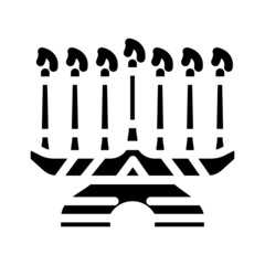 kwanzaa holiday glyph icon vector. kwanzaa holiday sign. isolated contour symbol black illustration