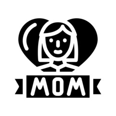 mothers day glyph icon vector. mothers day sign. isolated contour symbol black illustration