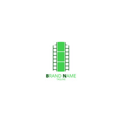 Battery and film roll logo design template, suitable as the identity of a brand or business engaged in videography