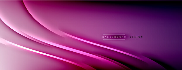 Abstract background - lines composition created with lights and shadows. Technology or business digital template. Trendy simple fluid color gradient abstract background with dynamic - obrazy, fototapety, plakaty
