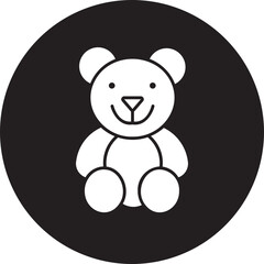 teddy bear toys glyph icon