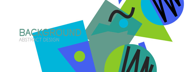 Abstract background with blocks, lines, geometric shapes. Techno or business concept for wallpaper, banner, background, landing page