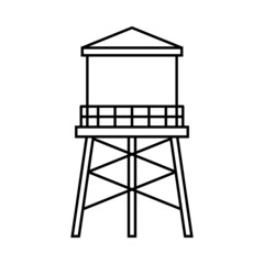 Water tower icon design template vector isolated illustration