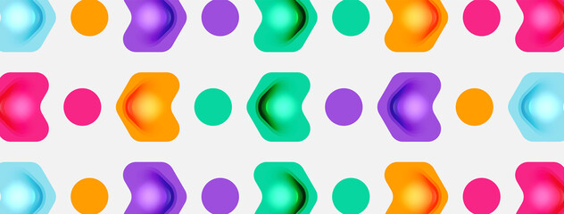 Color arrow shapes on white backdrop. Minimal geometric abstract background. Vector illustration for wallpaper banner background or landing page