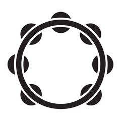 tambourine glyph icon