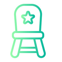 baby chair gradient icon