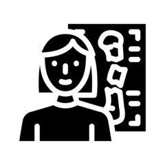 radiologist doctor glyph icon vector. radiologist doctor sign. isolated contour symbol black illustration