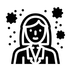 immunologist doctor glyph icon vector. immunologist doctor sign. isolated contour symbol black illustration