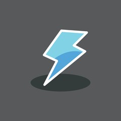 Electric or energy icon for games, applications. Cute cartoon buttons design. Isolated vector.