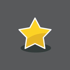 Star icon for games, applications. Cute cartoon buttons design. Isolated vector.