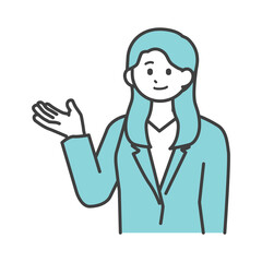 ポジティブな女性のイラスト素材