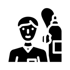 anesthetist doctor glyph icon vector. anesthetist doctor sign. isolated contour symbol black illustration