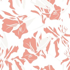 Floral Brush strokes Seamless Pattern Background