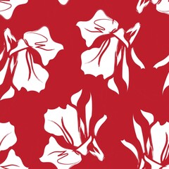 Floral Brush strokes Seamless Pattern Background