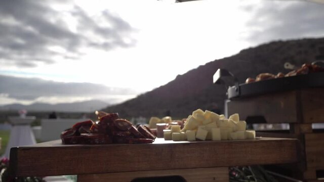 A charcuterie board for a social event.