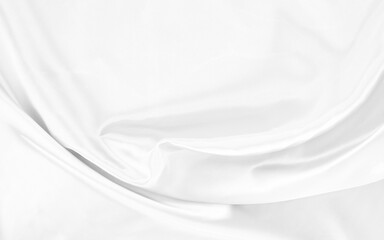Naklejka na ściany i meble White gray satin texture that is white silver fabric silk background with beautiful soft blur pattern natural.