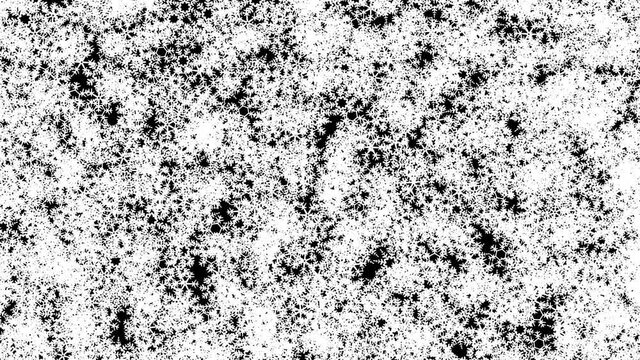 3D animation of snowflakes flow with alpha layer