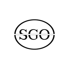 SGO letter logo design with white background in illustrator, vector logo modern alphabet font overlap style. calligraphy designs for logo, Poster, Invitation, etc.	