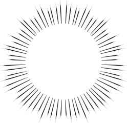 集中線　フレーム枠　白黒　かすれ　手描き