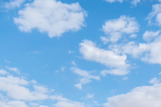Blue sky with clouds. Nature background.