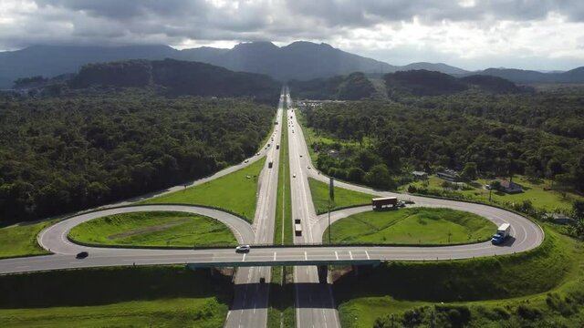 Bridge in road to the mountains. PR-412 BR-277 Paranagu&aacute; Paran&aacute; Brazil