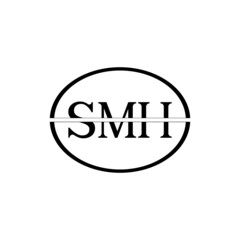 SMH letter logo design with white background in illustrator, vector logo modern alphabet font overlap style. calligraphy designs for logo, Poster, Invitation, etc.	