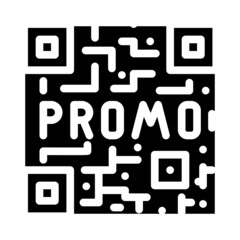 qr code glyph icon vector. qr code sign. isolated contour symbol black illustration