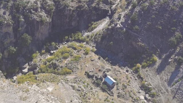 Vista aera de la Sierra Tarahumara desde el telef&eacute;rico en el Divisadero Chihuahua