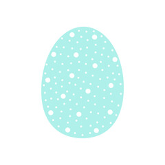 Beautiful illustration with white color ornament blue easter egg on white background. 