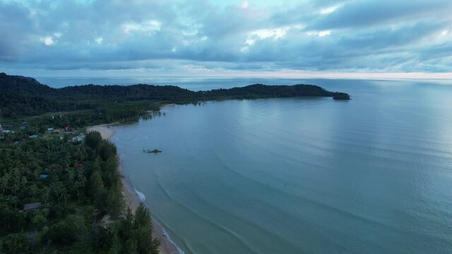 The Telok Teluk Melano Coastline and Serabang Beach at the most southern tip of the Tanjung Datu part of Sarawak and Borneo Island