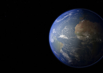 Naklejka na ściany i meble Planet Earth - Elements of this Image Furnished By NASA. 3D rendering.